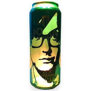 Jarvis Cocker Beer Can Lantern: Pulp, Britpop Pop Art Portrait Candle Lamp - Unique Gift!