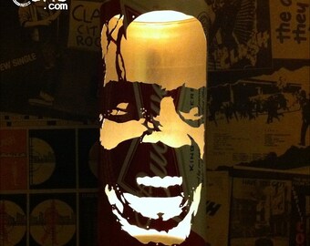 Jack Nicholson ‘The Shining’ Beer Can Lantern: Pop Art Portrait Candle Lamp - Unique Gift!