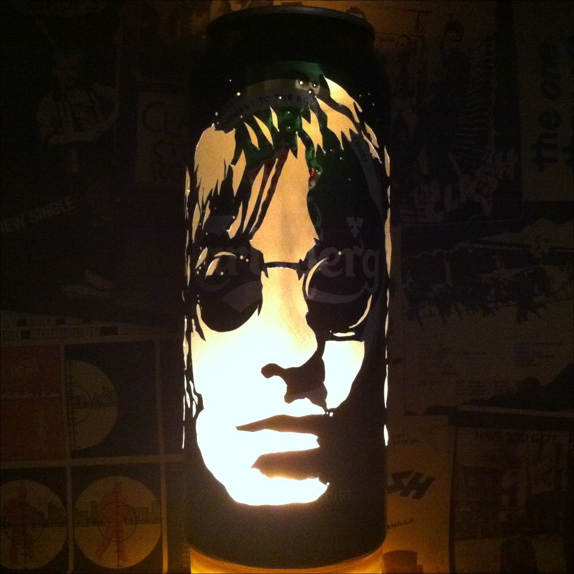 Liam Gallagher Beer Can Lantern Oasis Beady Eye Pop Art Etsy UK