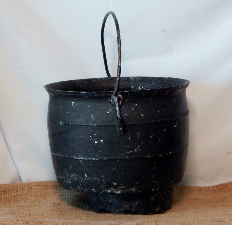 Cast Iron Cauldron stew pot bean pot Upcycled Planter