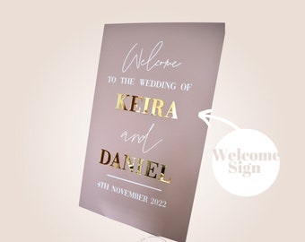 Welcome Wedding Sign Acrylic Welcome Easel Sign Custom Welcome to Wedding Sign Luxury Wedding Signage