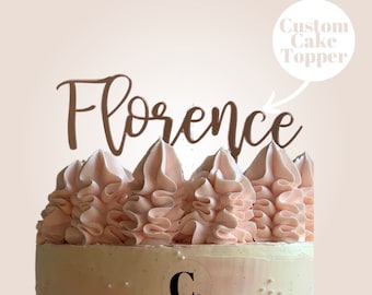 Personalised Name Cake Topper Name Cake Charm Acrylic Single Layer Cake Topper Personalised Cake Topper Acrylic Cake Topper