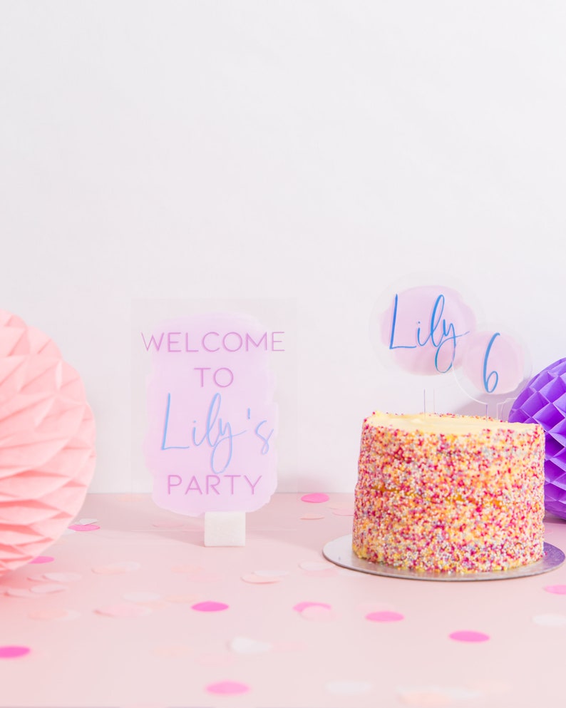 Personalised Acrylic Sign Welcome Sign Baby Shower Sign Birthday Party Sign