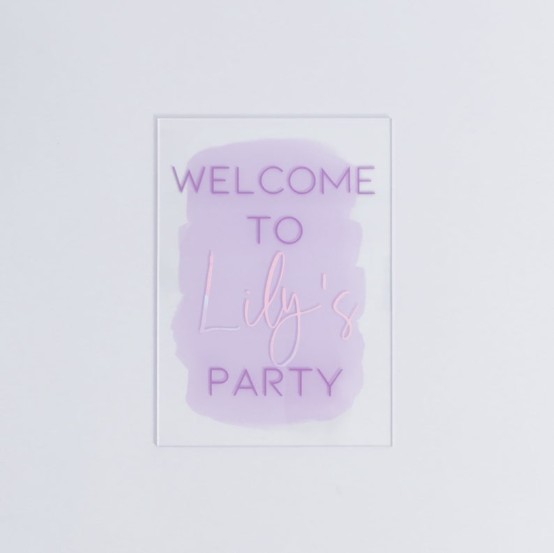 Personalised Acrylic Sign Welcome Sign Baby Shower Sign Birthday Party Sign