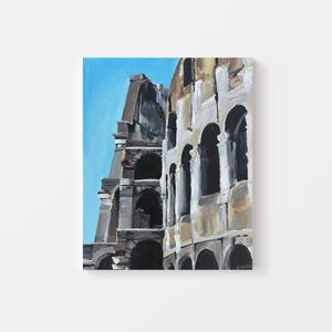 Rome Italy Acrylic Painting 16x20 - Rome Wall Art, Italy Painting, Colosseum Wall Décor, Rome Painting, Original Art