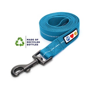 Dog Leash Reflective Dog Leash Recycled Made from Plastic Bottles Collected from Oceans  6 ft Dog Leash by Pawtitas