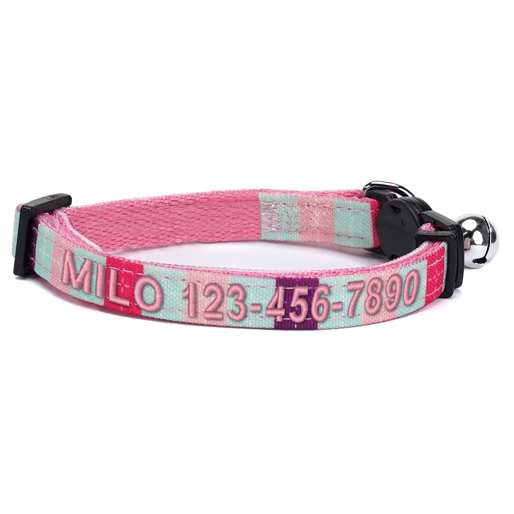 Hot Pink- Luxury Designer Monogram Empreinte Leather Dog CollarPet
