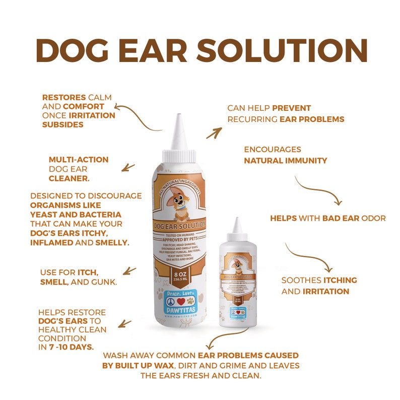 Dog Healing Ear Drops Dog Ear Allergies Relief Itchy Dog Etsy