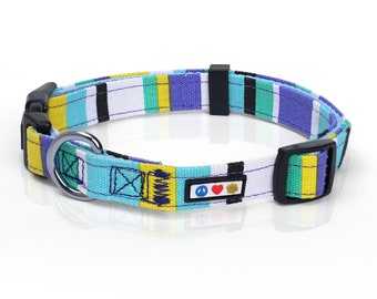 Dog Collar “Multicolor” Adjustable Dog Collar Girl Dog Collar Boy Puppy Soft Training Small Dog Collar Large Dog Collar by Pawtitas