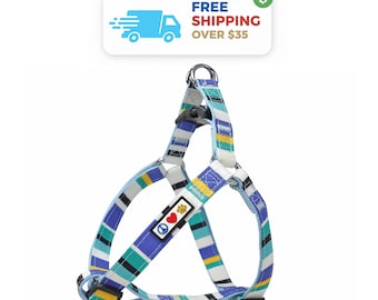 Pawtitas Multicolor Dog Harness: Adjustable Step-In Puppy Harness