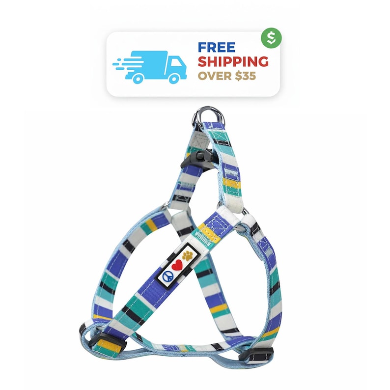 Pawtitas Multicolor Dog Harness: Adjustable Step-In Puppy Harness image 1