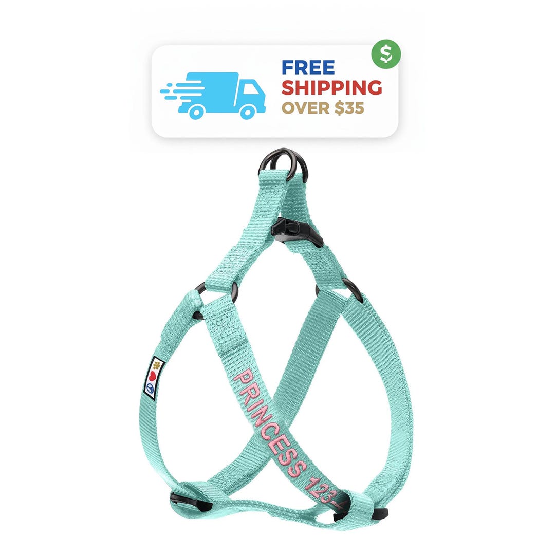 Pawtitas Solid Color Dog Harness: Adjustable Step-in Puppy Harness - Main Image