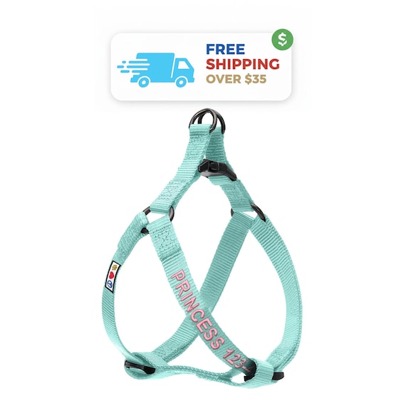 Pawtitas Solid Harness S Teal ペット用ソリッドカラー・ステップインドッグハーネス、またはベストハーネス、あなたの子犬用ハーネスの付け心地調節、トレー Solid Step-in Dog Harness