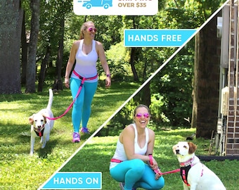 Pawtitas Handsfree Dog Leash: Reflective Padded Running Belt