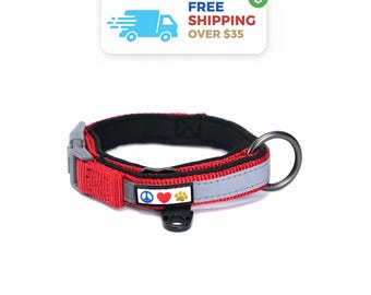 Padded Martingale Dog Collar: Adjustable Reflective Training Collar