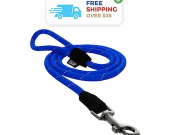 Reflective Rope Dog Leash: 6-Foot Paracord Training Leash by Pawtitas