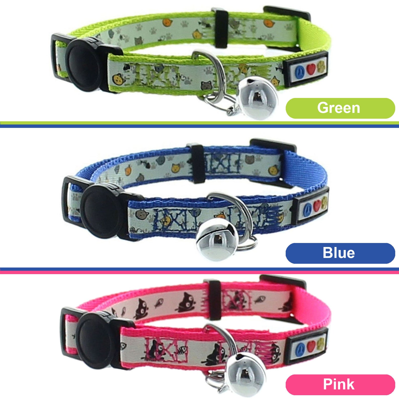 Cat Collar glow in the Dark Cat Collar Breakaway Safety Etsy