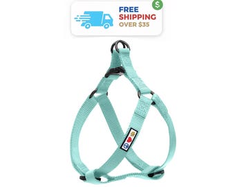 Pawtitas Solid Color Dog Harness: Adjustable Step-In Puppy Harness