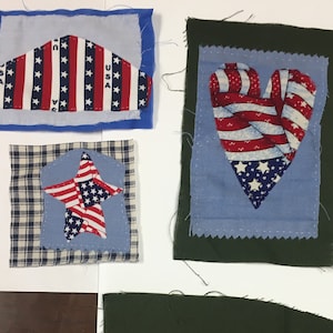 Mending Patches 4 your boro Sashiko Stitches 4 your final project, hand stitched w/hand quilting thread for strength, all  4 for one money