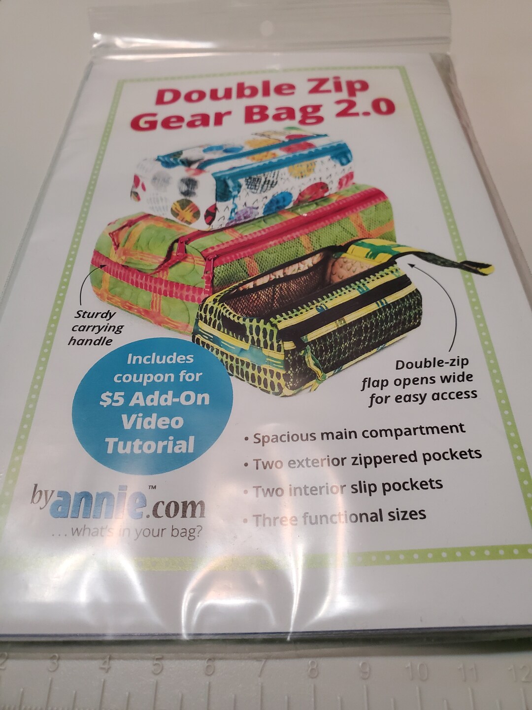 Double Zip Gear Bag 2.0 by Annie Pattern Only Etsy