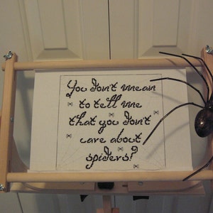 Gothic Cross Stitch Pattern Dracula Quote Instant Download Bram Stoker Spiders Halloween Gothic Novel