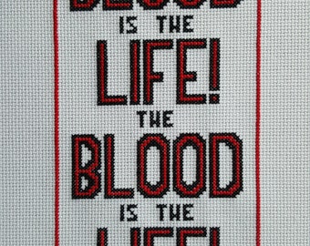 Dracula Quote Cross Stitch Sampler Pattern Bram Stoker Instant Download Gothic Novel