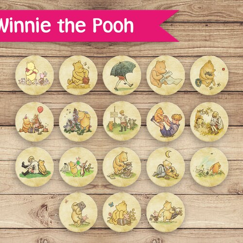 Vintage Winnie the Pooh Stickers Artistic Representation Etsy
