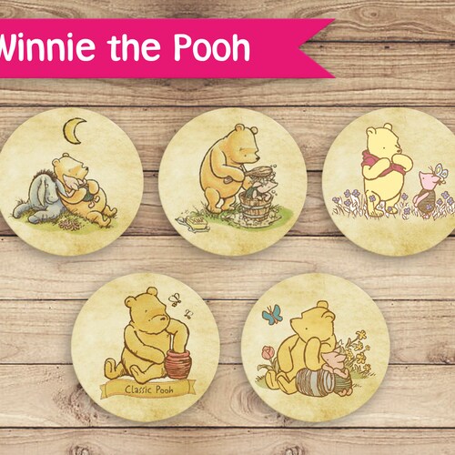 Classic Winnie the Pooh Stickers NO TEXT Etsy