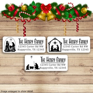 Address Labels / Christian Nativity Christmas Return Address ...