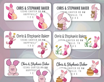 60 Winnie the Pooh Themed Address Return Mailing Labels Cheap Package B