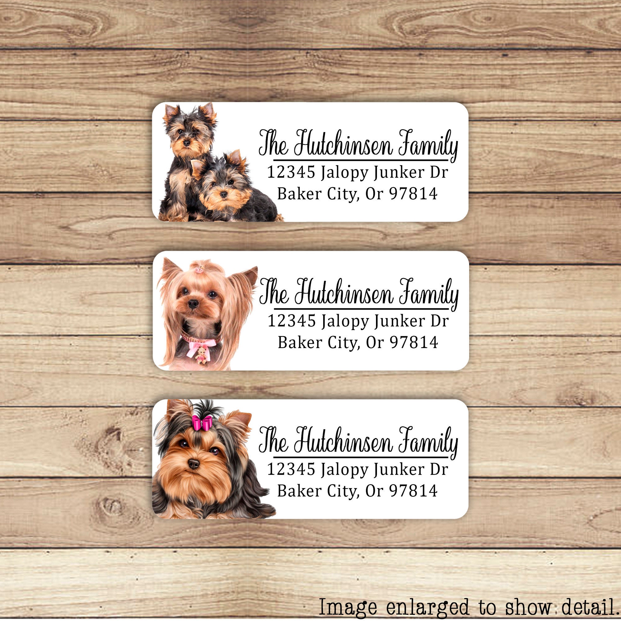 Yorkie Yorkshire Terrier Address Return Mailing Labels Etsy España