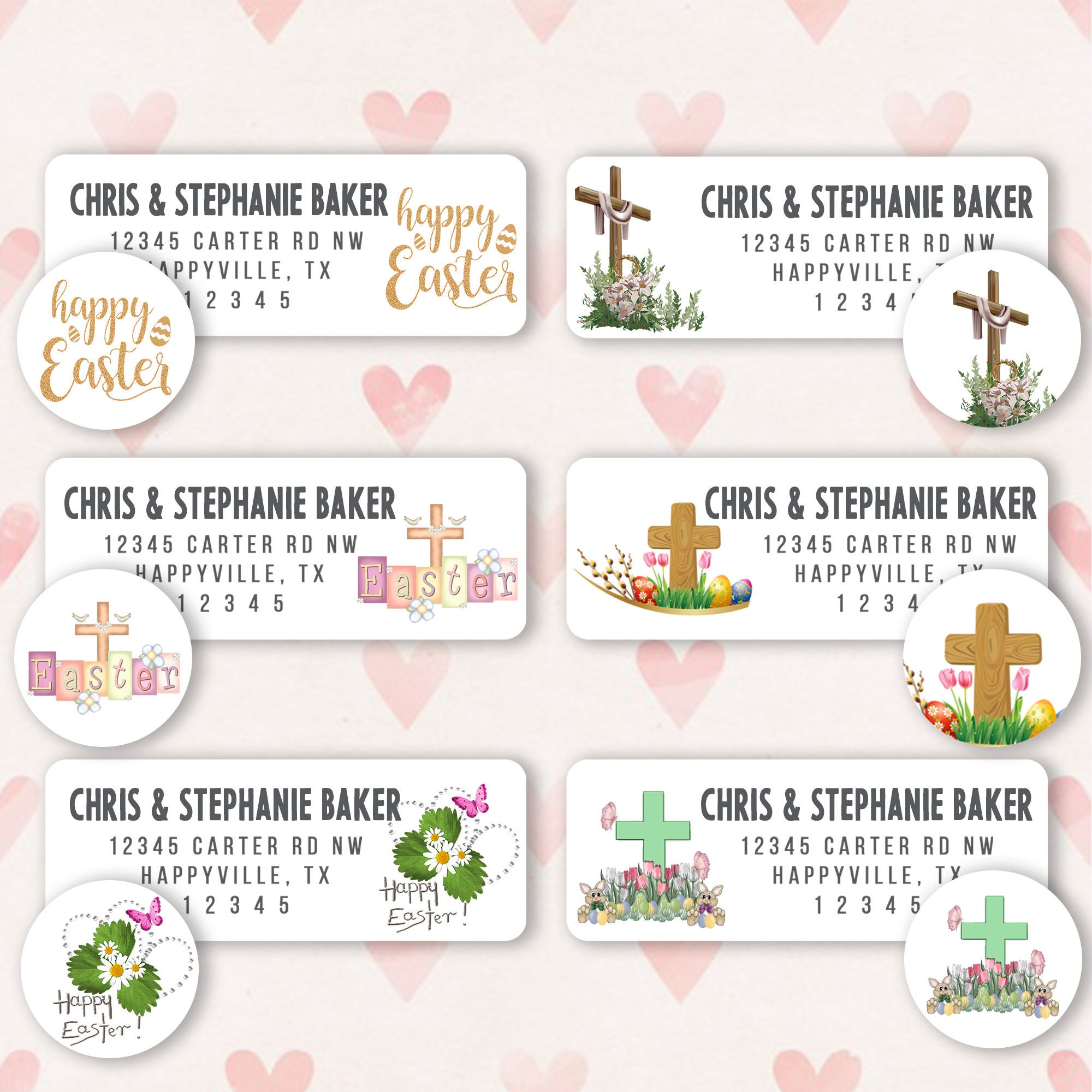 Easter Religious Labels And Stickers 60 Etsy