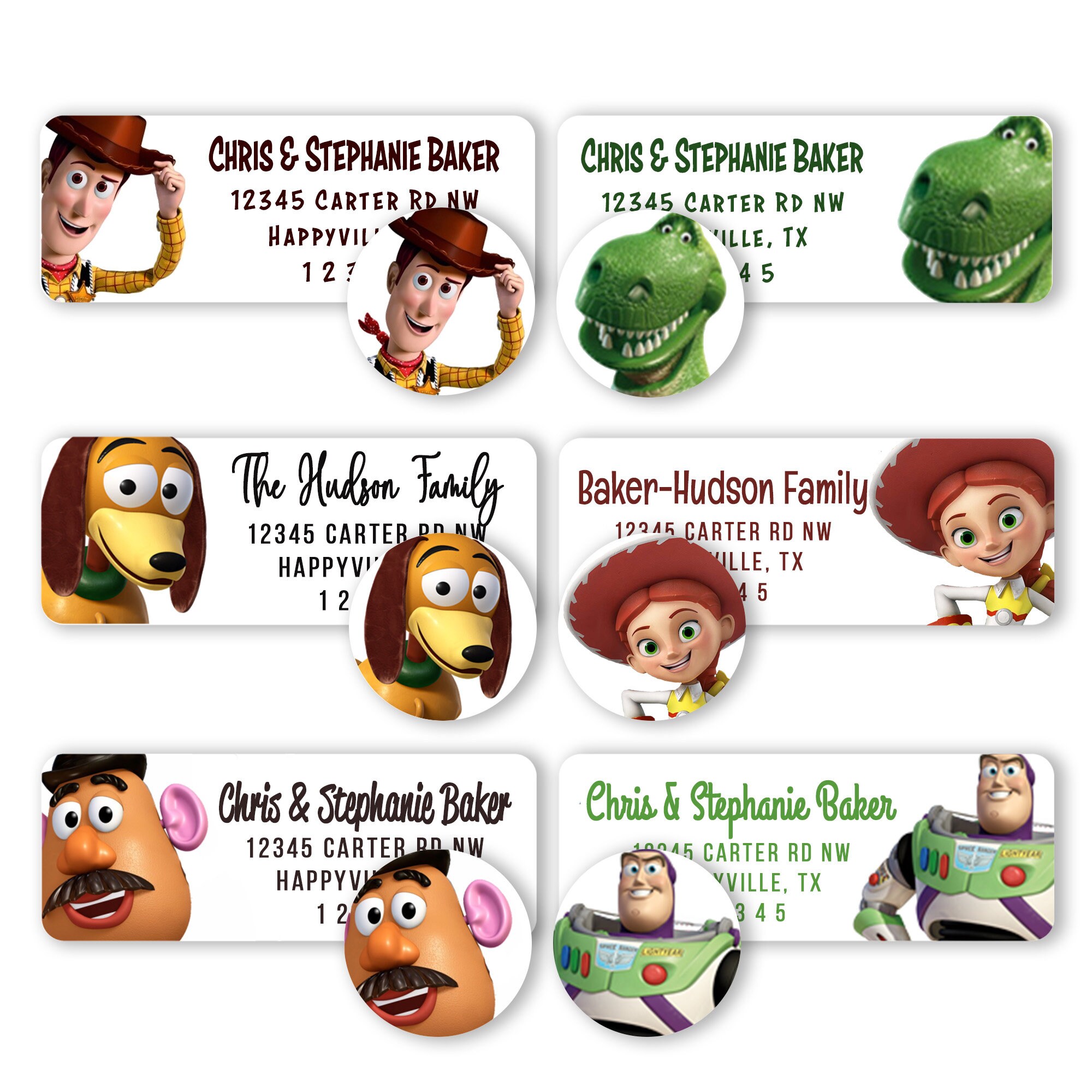 Toy Story Return Address Mailing Labels Cute Matte Finish Etsy