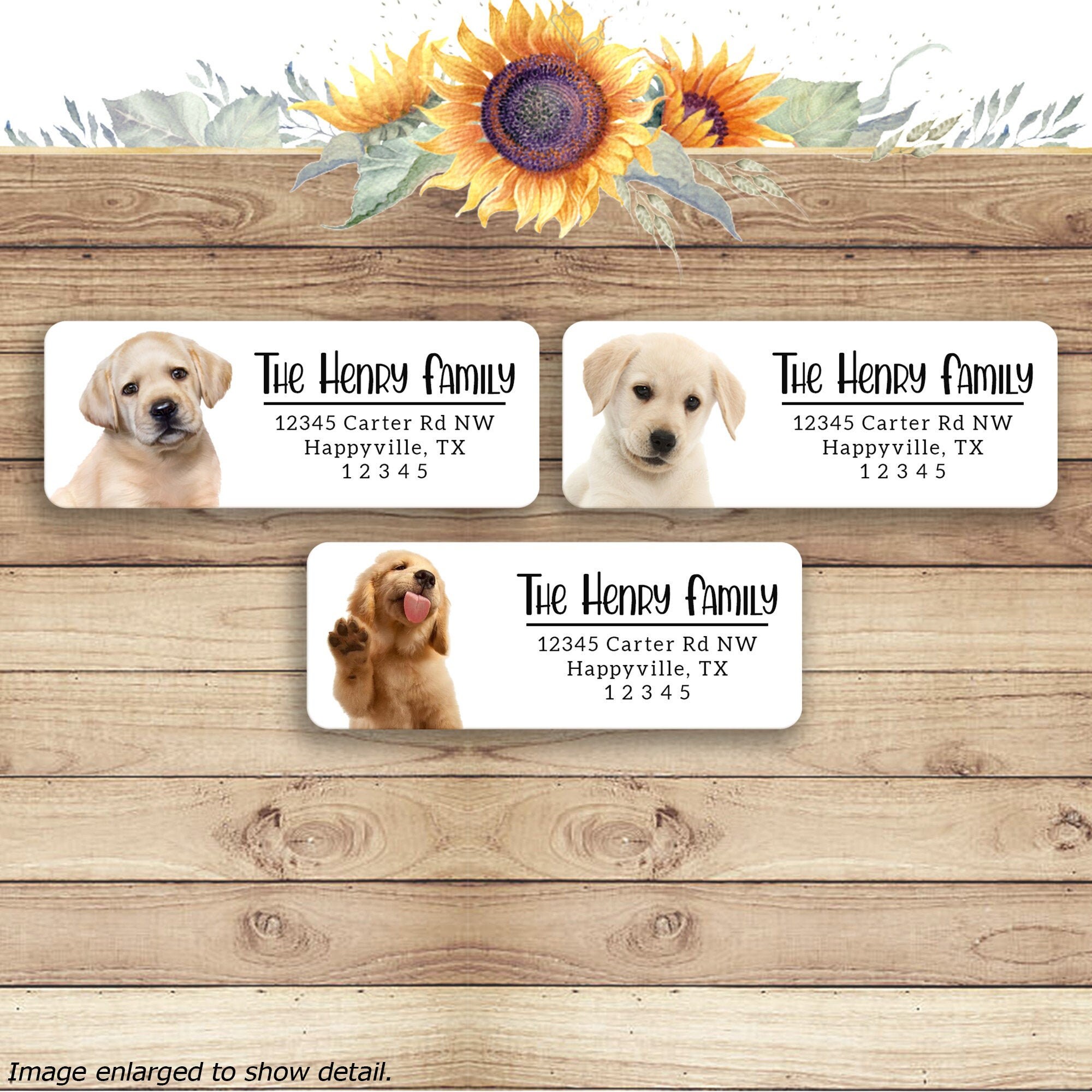 Return Address Labels Labrador Dog Puppy Custom Address Etsy