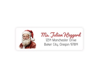 Vintage Santa Claus Christmas Address Labels