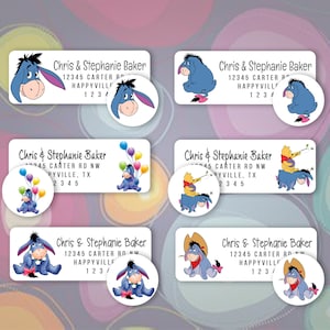 60 Winnie the Pooh Themed Address Return Mailing Labels Cheap Package B