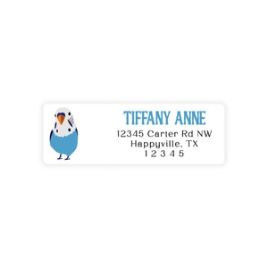 Bird Budgie Parakeet Custom Address Labels