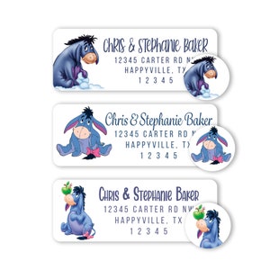 60 Winnie the Pooh Themed Address Return Mailing Labels Cheap Package B