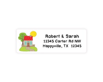 Decorative Home House Mailing Labels