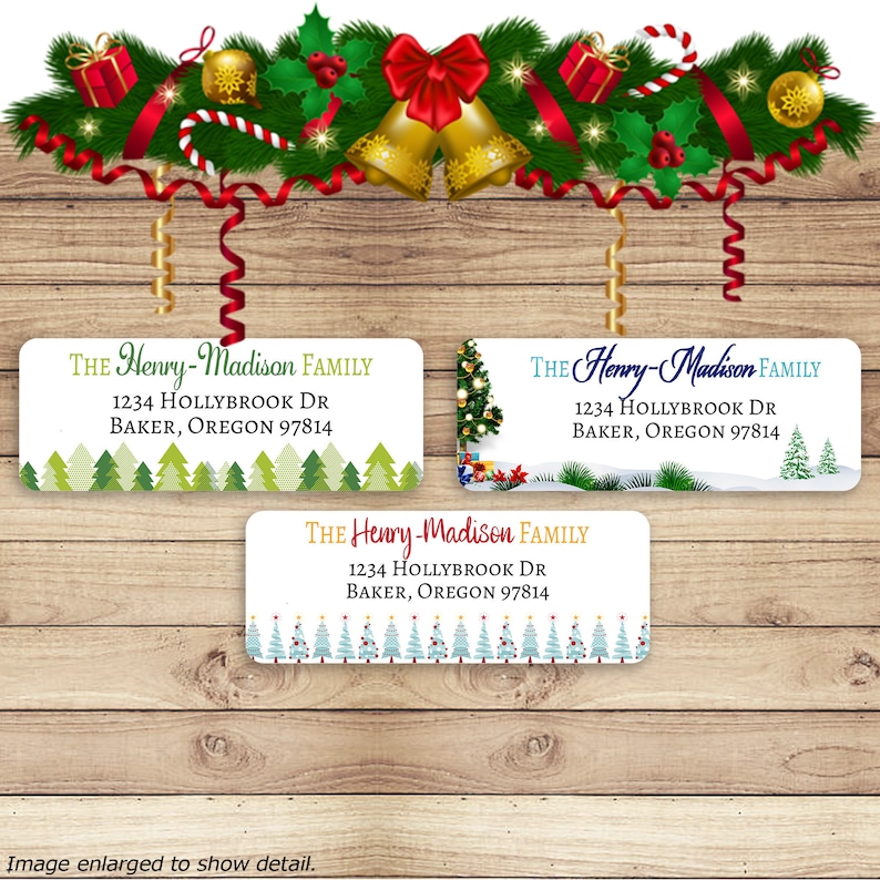 Custom holiday return address labels