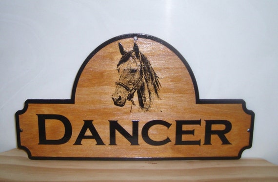 Personalized wood Horse Stall Name Sign.BIRCH.Laser ENGRAVED.GIFT.