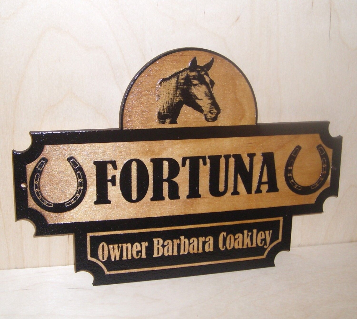 Personalized,CUSTOM WOODEN Horse Stall Name Sign.WOOD.BIRCH.Laser ENGRAVED.GIFT. 