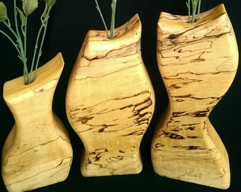Handcrafted Spalted Maple Decor Set