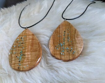 Ambrosia Wood + Turquoise Necklace