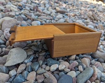Handcrafted Wood Box with Sliding Lid