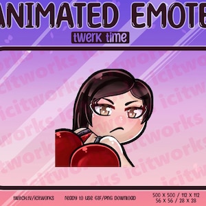 Ada Wong RE Animated Twerk Dancing Booty Shake Dance Funny Discord Server Emote GIF DBD Survivor