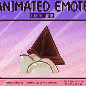 Pyramid Head Animated Twerk Dancing Booty Shake Dance Funny Discord Server Emote GIF DBD