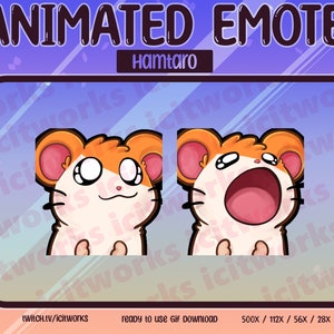 Hamtaro Pop Katze inspiriert Animierte Twitch Emote Discord Youtube GIF