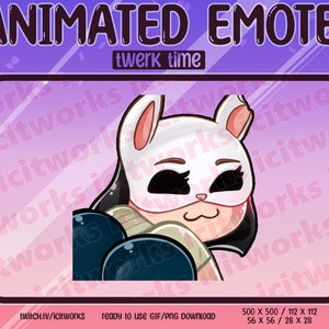 Huntress Animated Twerk Dancing Booty Shake Dance Funny Discord Server Emote GIF DBD