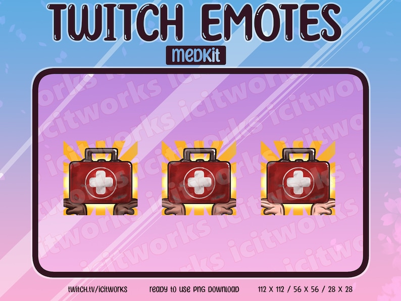Medkit Twitch Emotes Set of 6 DBD Dead by Daylight Medkit Etsy